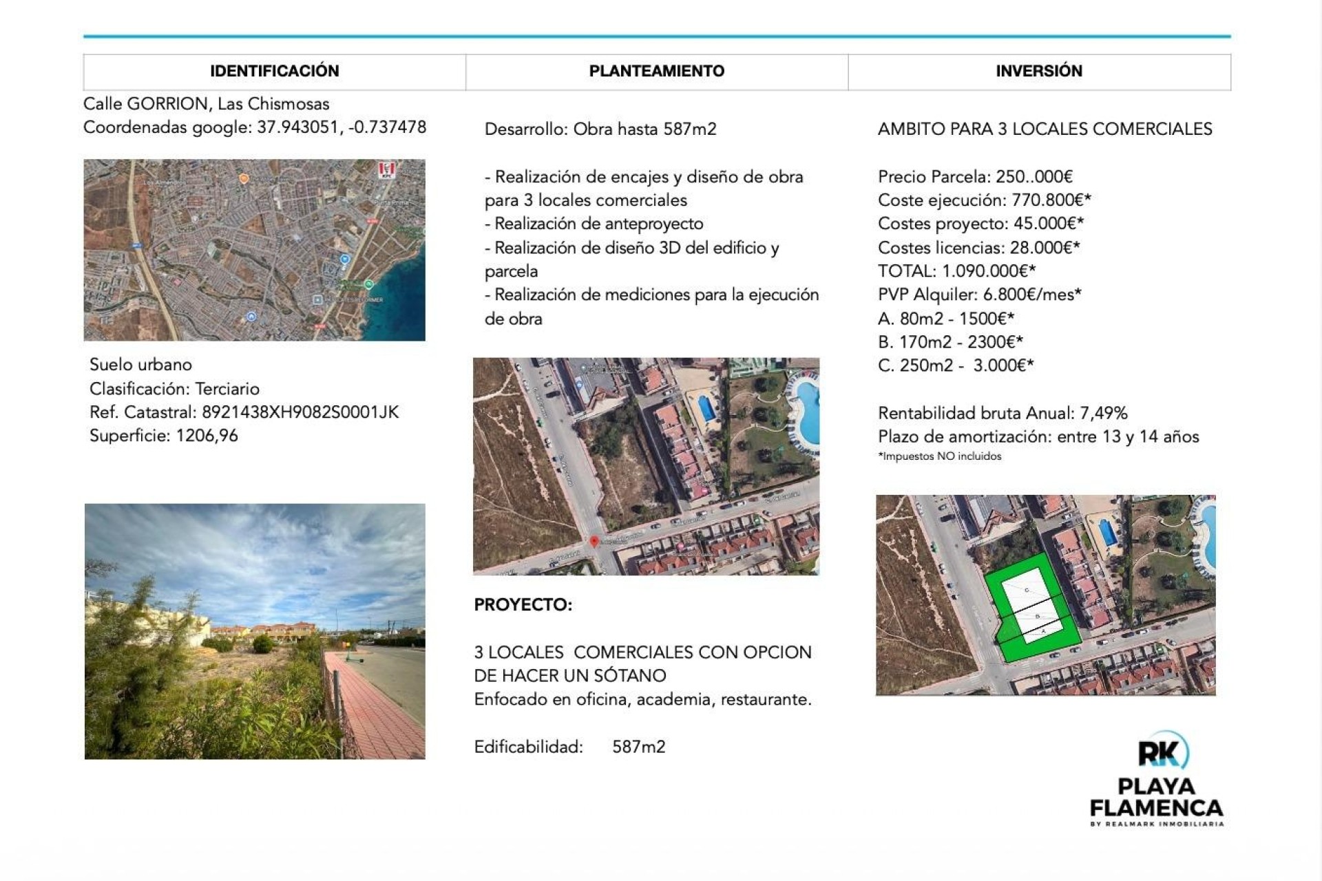 Herverkoop - Perceel Grond -
Orihuela Costa - La Florida