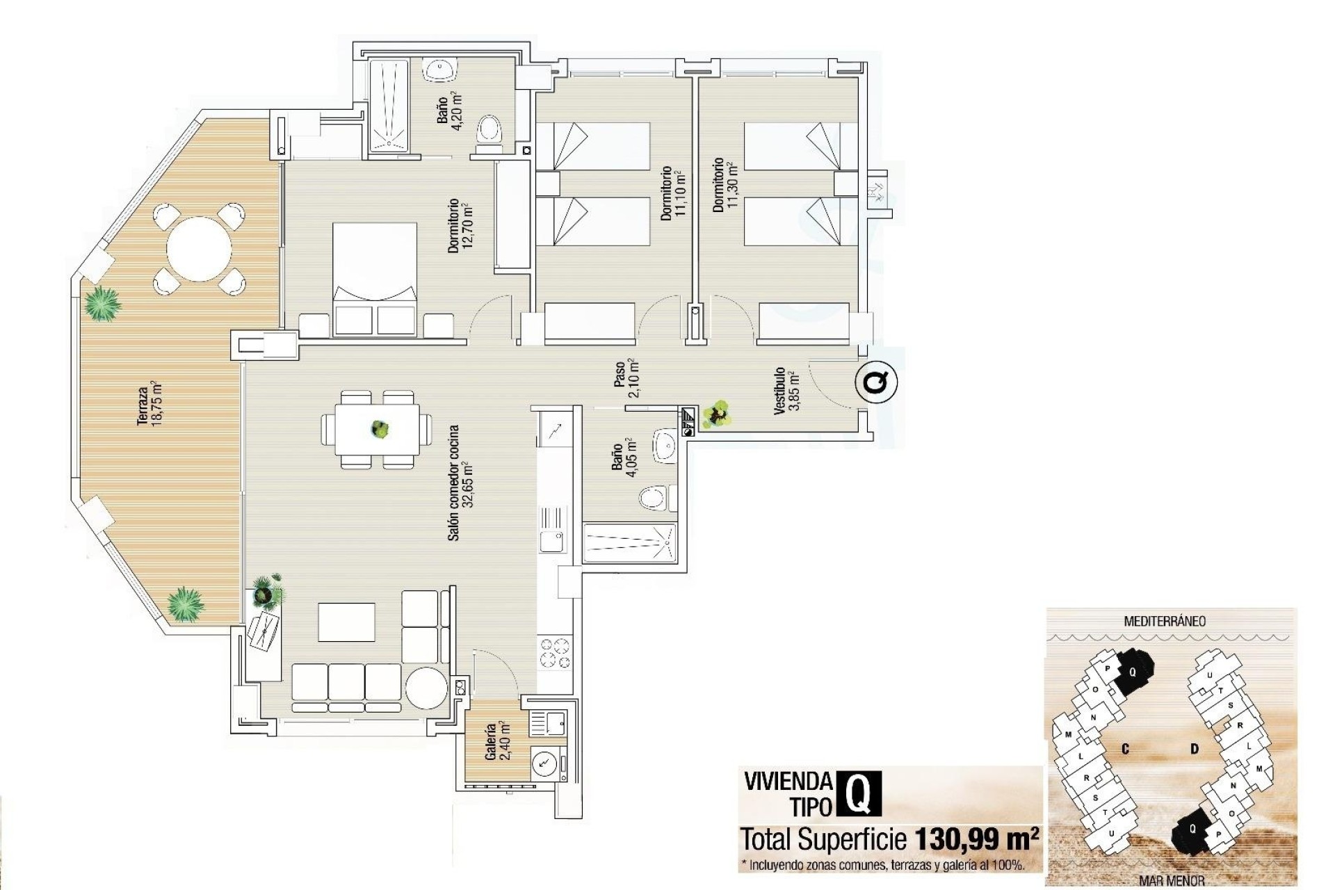 New Build - Apartment / Flat -
La Manga del Mar Menor - La Manga