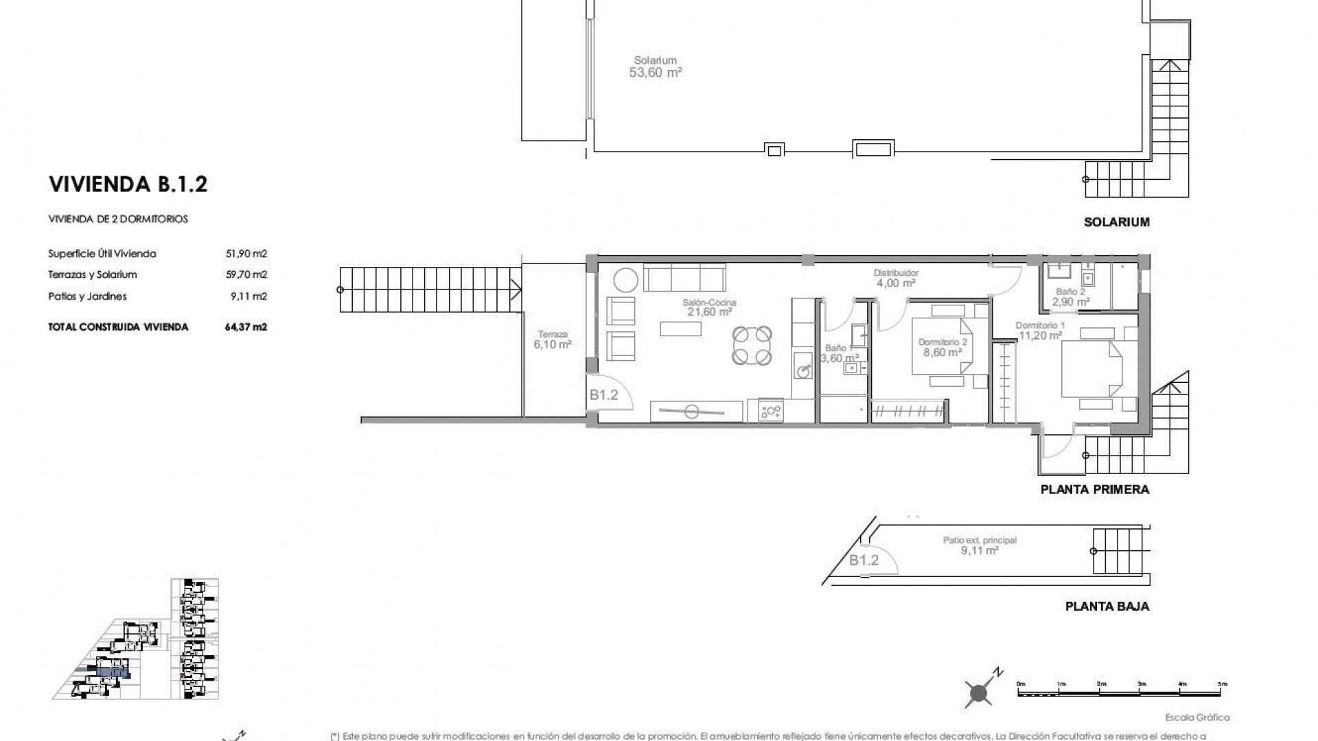 New Build - Bungalow im obersten Stockwerk -
Puerto de mazarron - Playa Negra