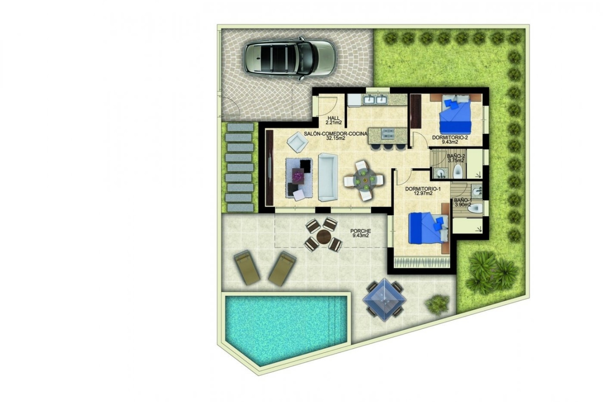 New Build - Freistehende Villa -
Benijofar - Polideportivo