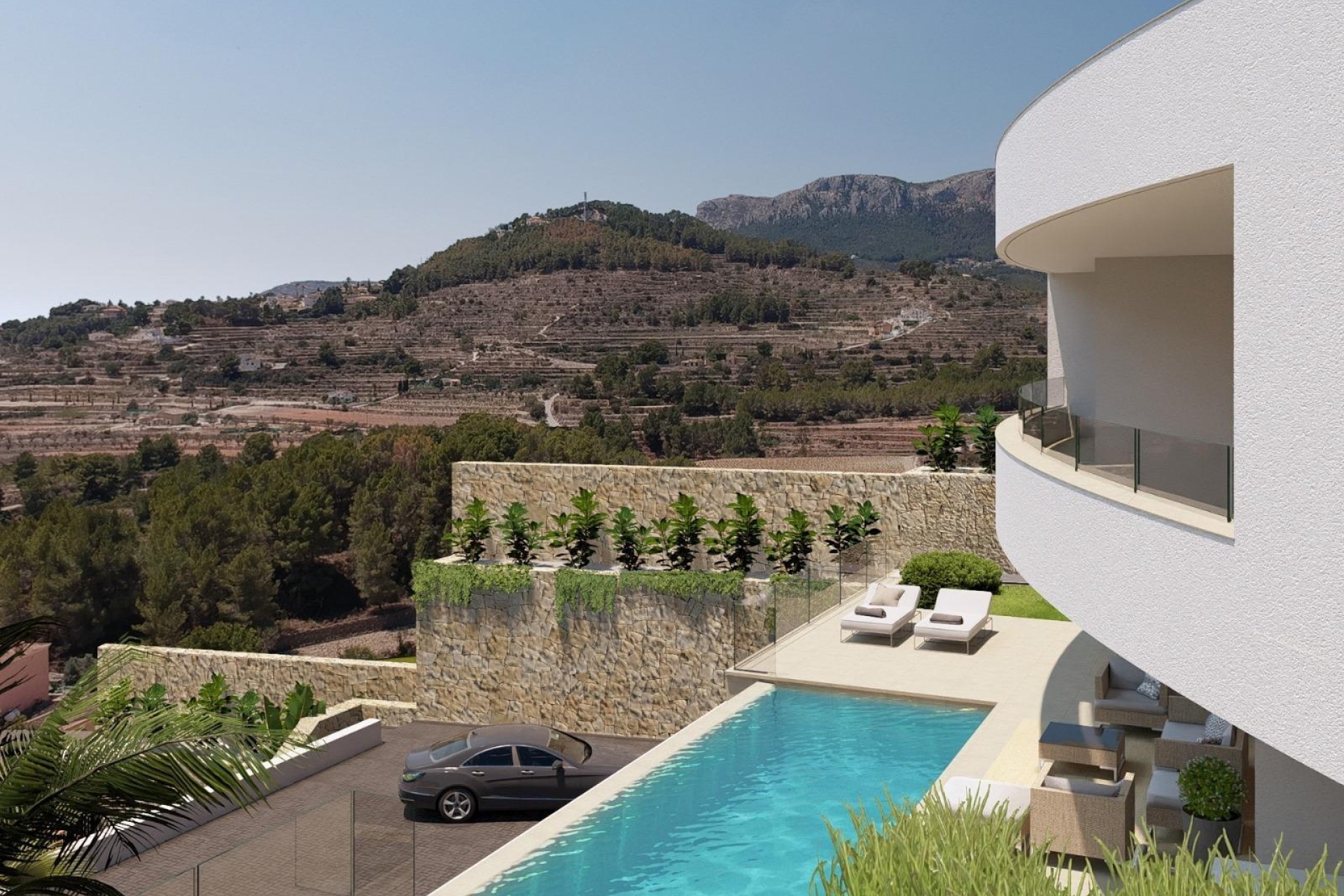 New Build - Freistehende Villa -
Calpe - Empedrola