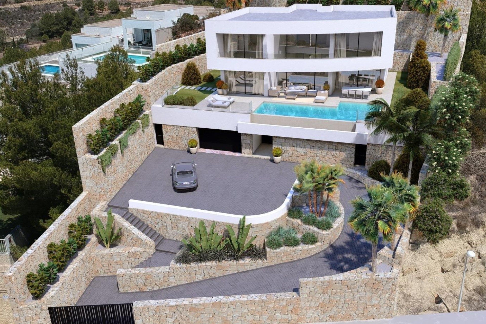 New Build - Freistehende Villa -
Calpe - Empedrola