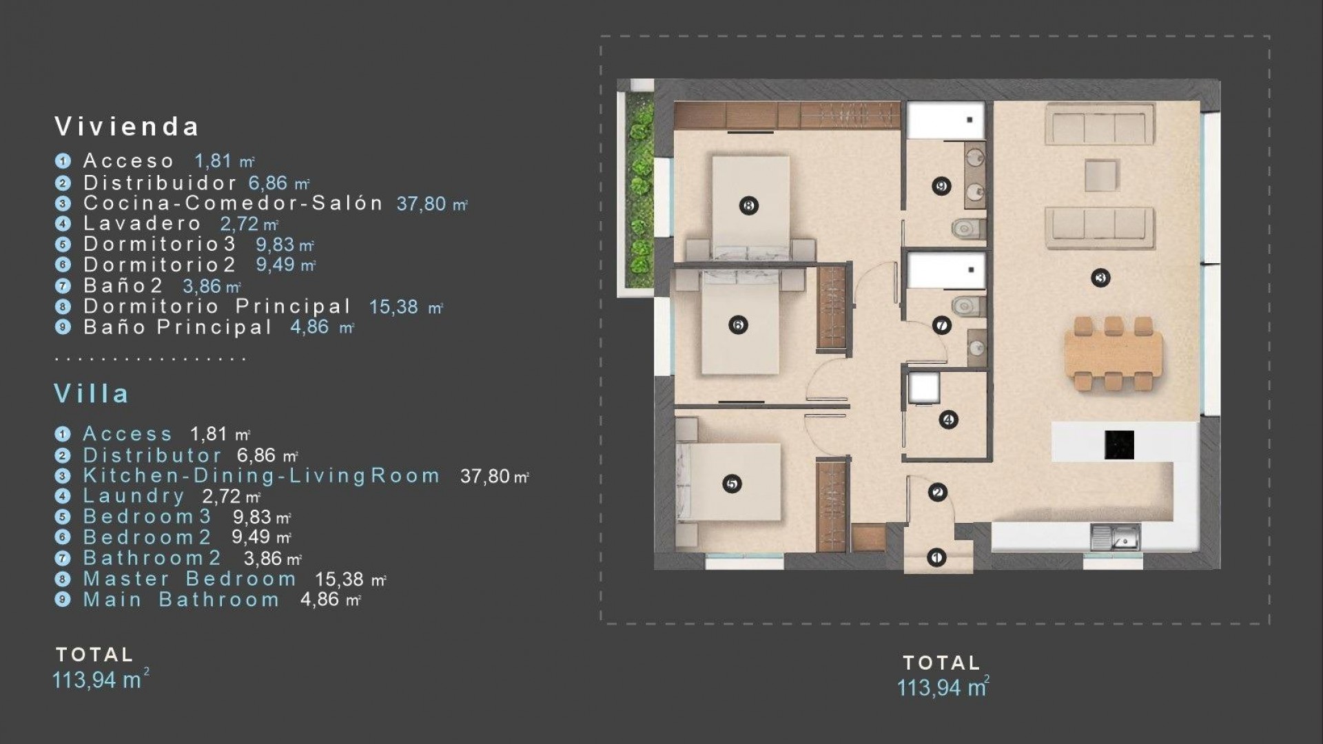 New Build - Freistehende Villa -
Orihuela Costa - Las Filipinas