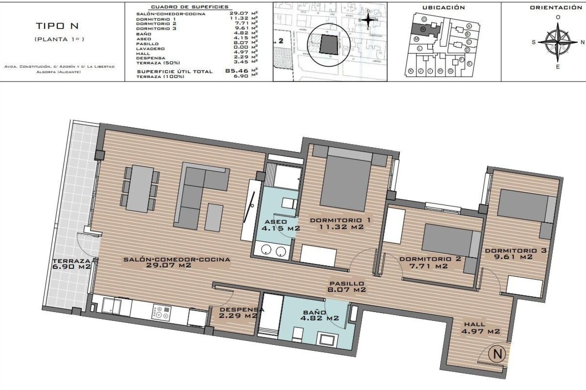 New Build - Wohnung / Apartment -
Algorfa - Pueblo