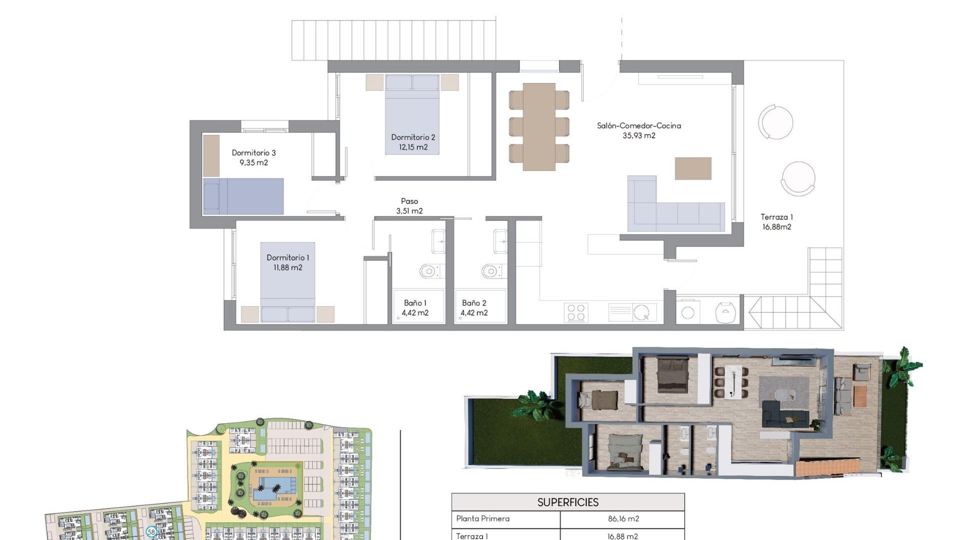 New Build - Wohnung Appartement -
Finestrat - Finestrat hills