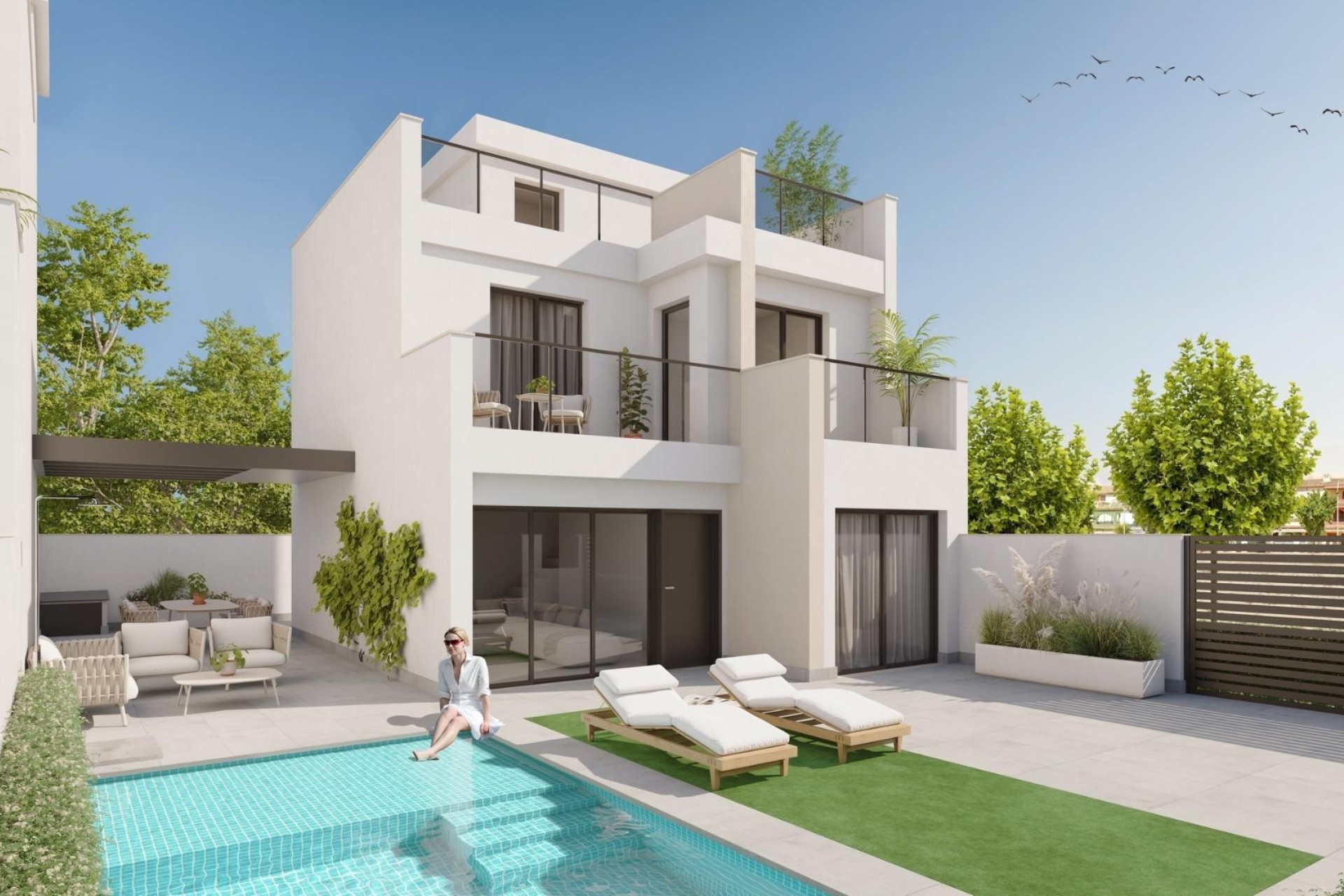 NIEUWBOUW - Vrijstaande Villa -
Los Alcazares - Playa la Atascadera
