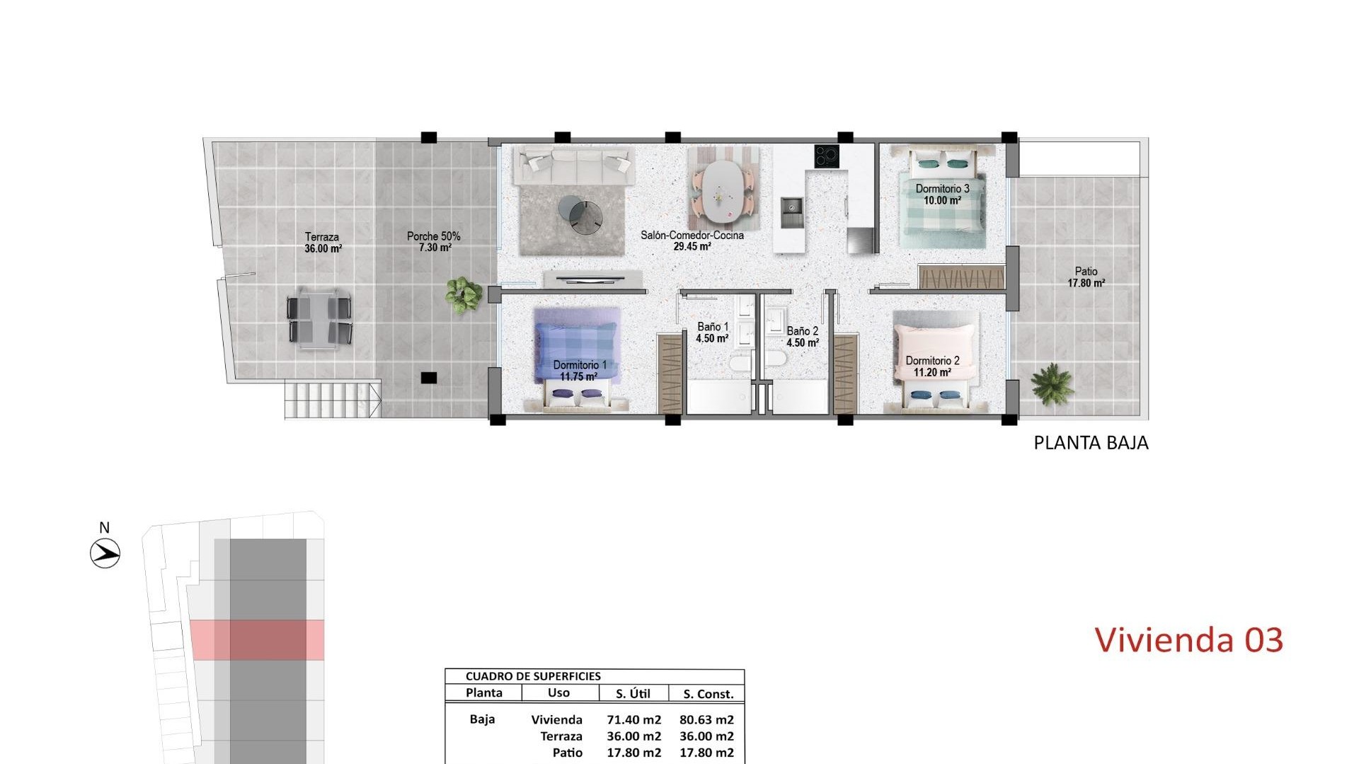 Nouvelle construction - Apartement Flat -
Pilar de la Horadada - pueblo