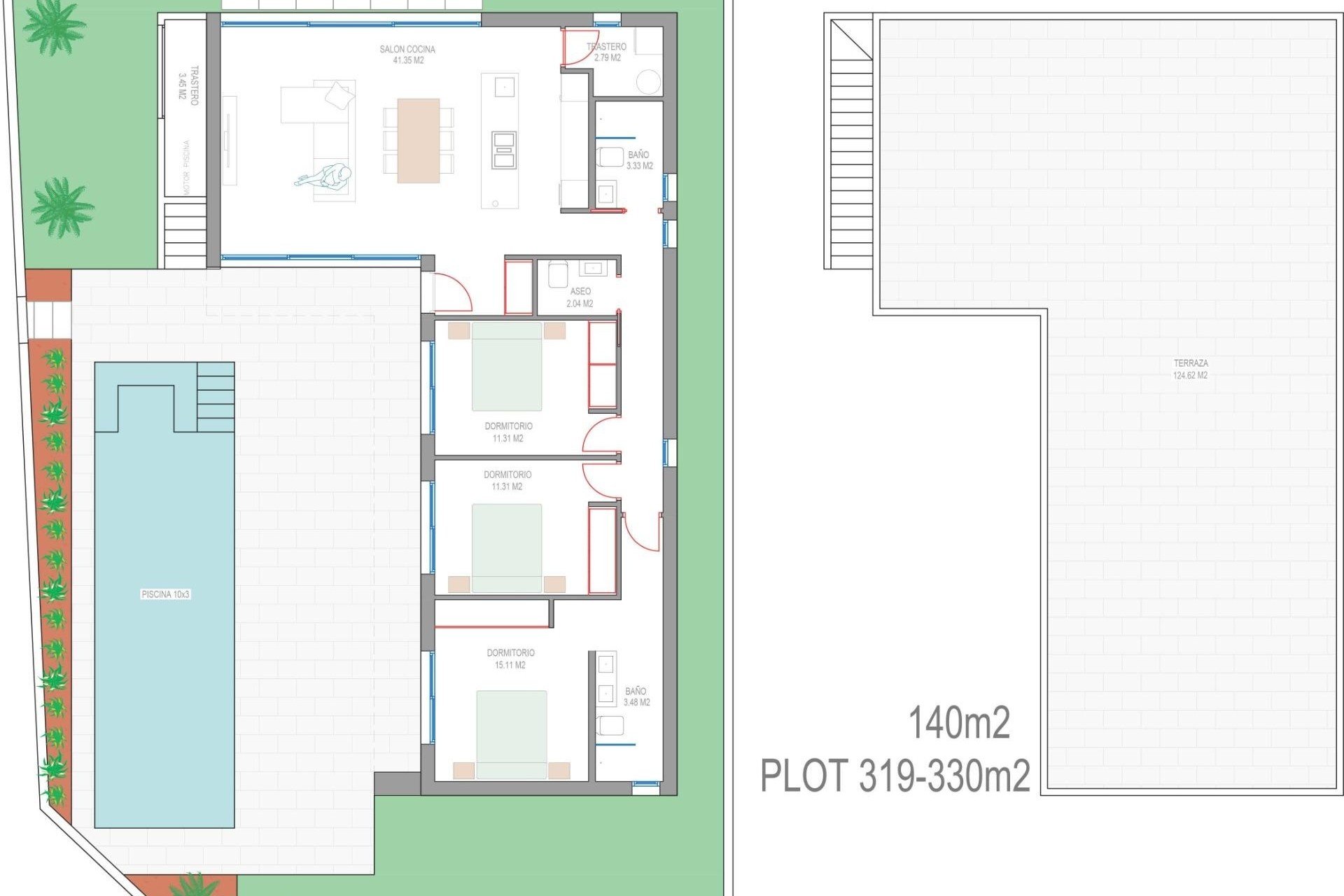Nouvelle construction - Villa Individuelle -
San Javier - Parque del doce