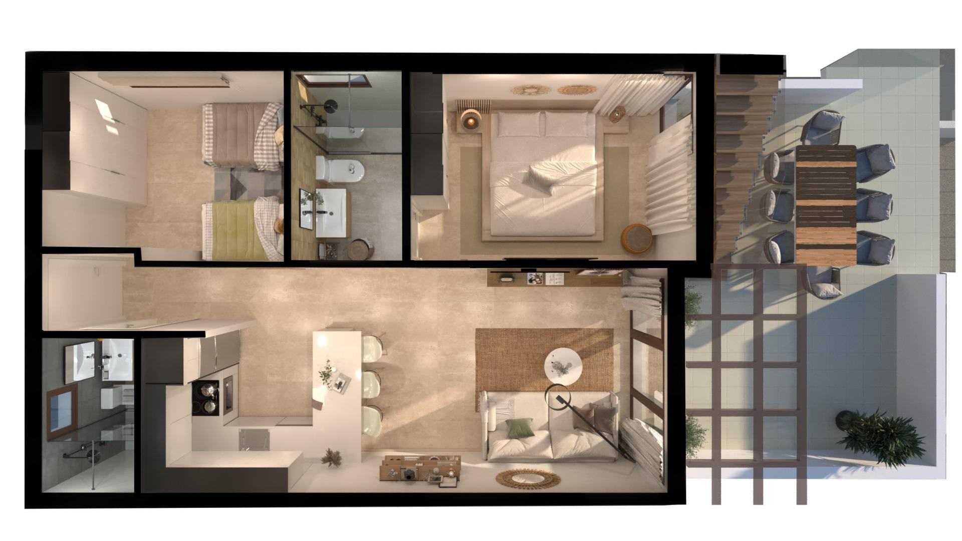 Nowa konstrukcja - Apartament mieszkanie -
Vera - Vera playa