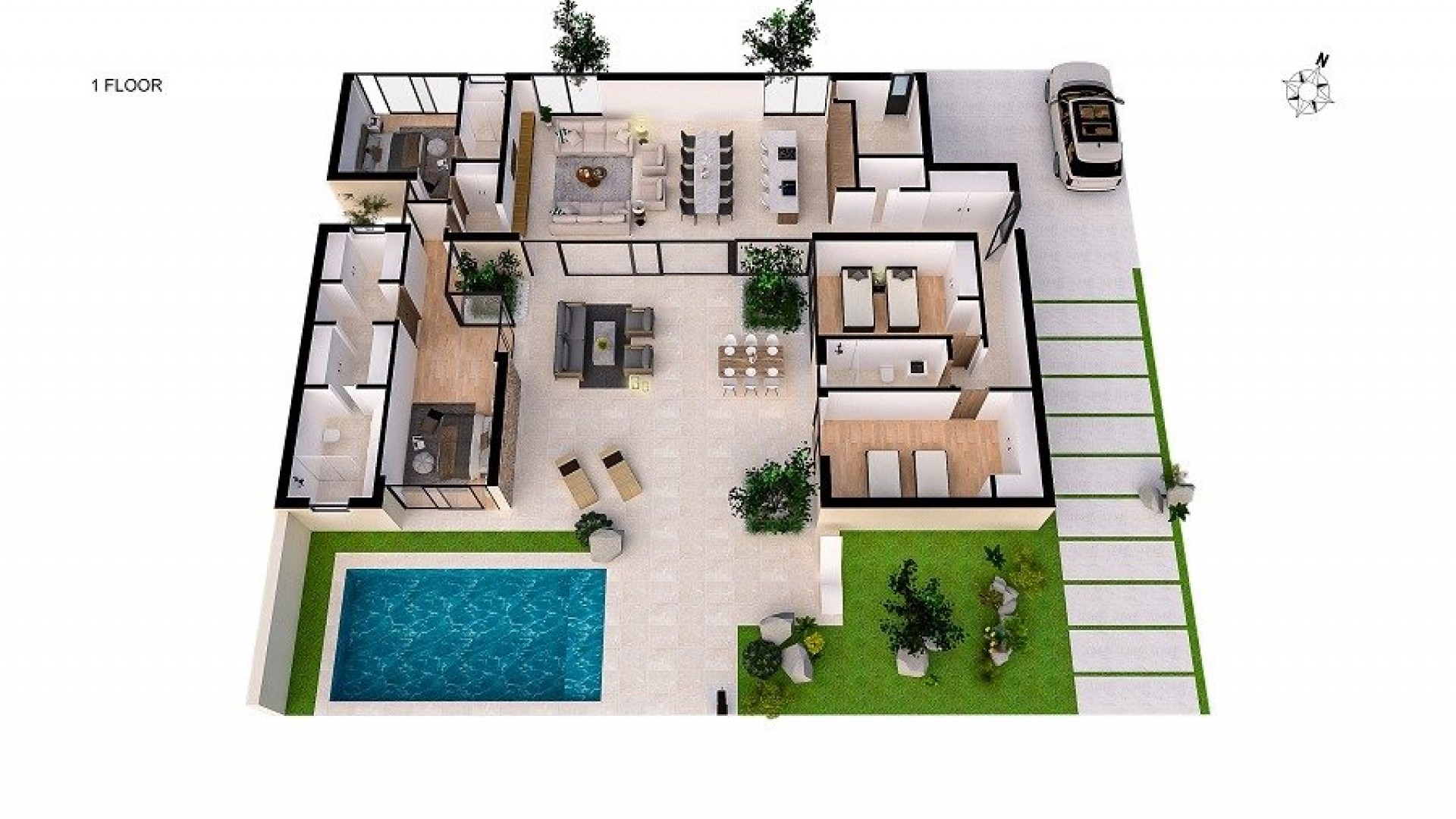 Nybyggd - Fristående villa -
BAÑOS Y MENDIGO - Altaona Golf