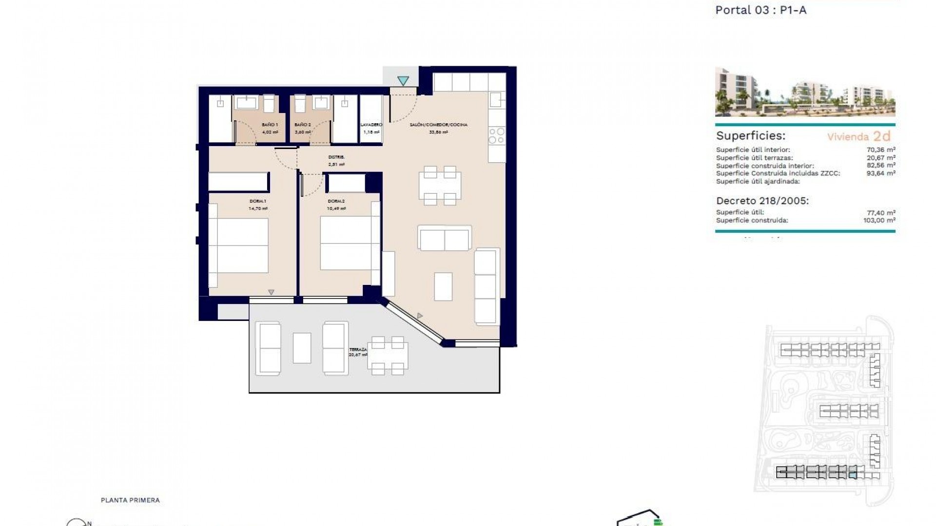 Obra Nueva - Apartamento piso -
Almerimar - 1ª Linea De Playa