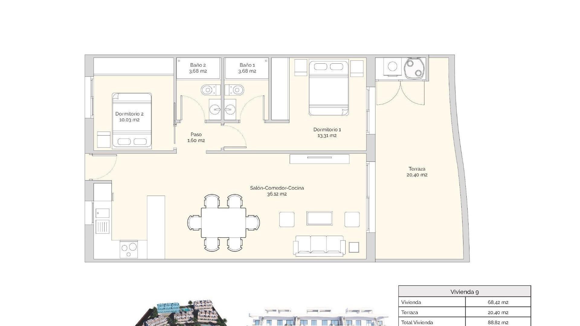 Obra Nueva - Apartamento piso -
Finestrat - Puig Campana Golf