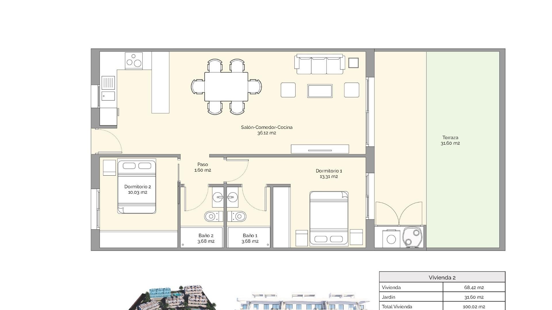 Obra Nueva - Apartamento piso -
Finestrat - Puig Campana Golf