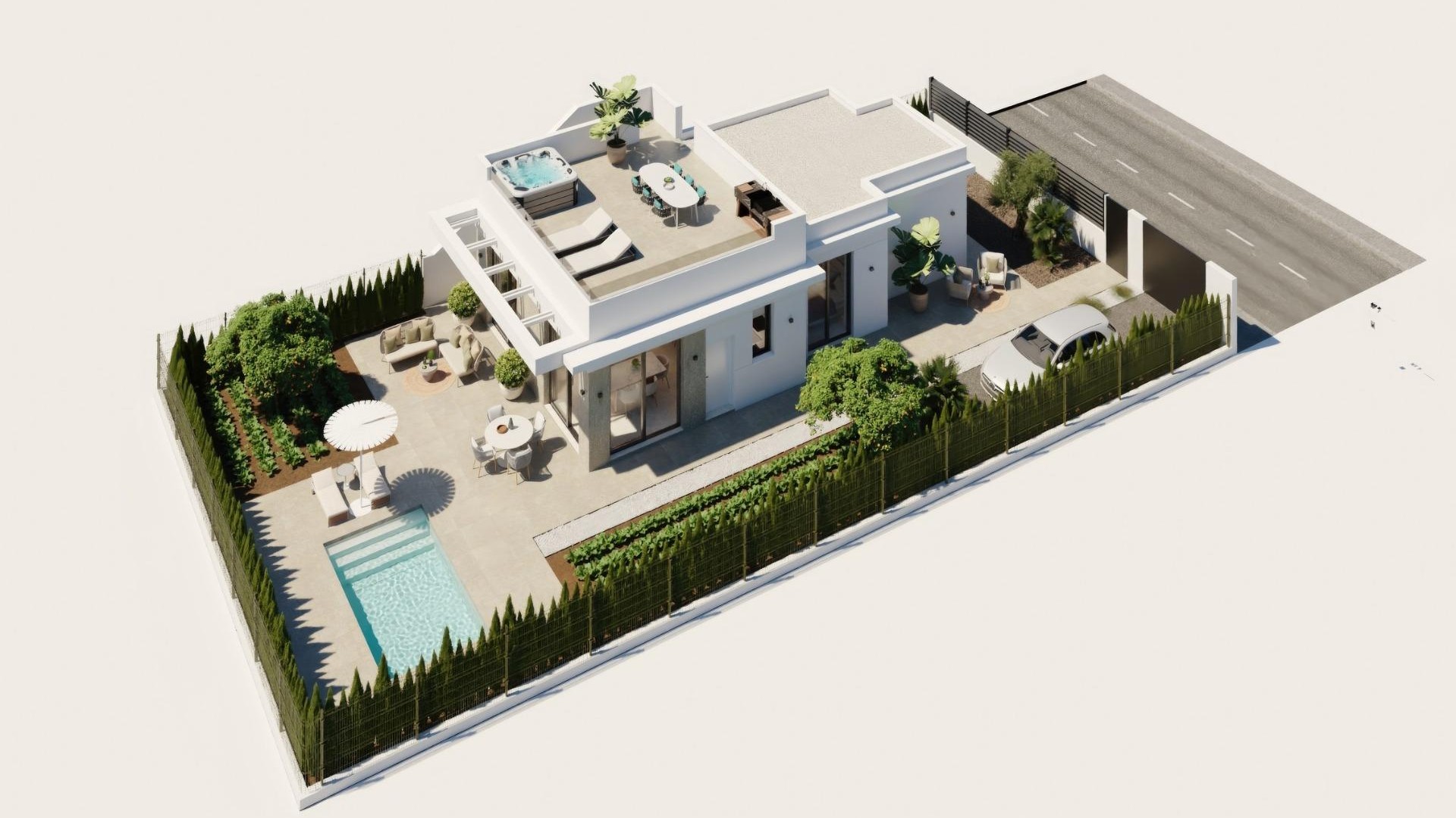 Obra Nueva - Chalet Independiente -
Fuente Álamo - Hacienda Del Álamo Golf