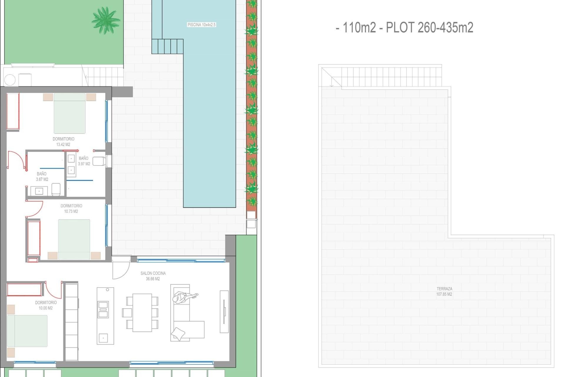 Obra Nueva - Chalet Independiente -
San Javier - Parque del doce