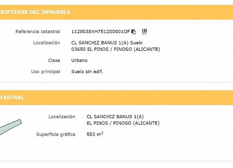 Revente - Parcelle Terrain -
Pinoso