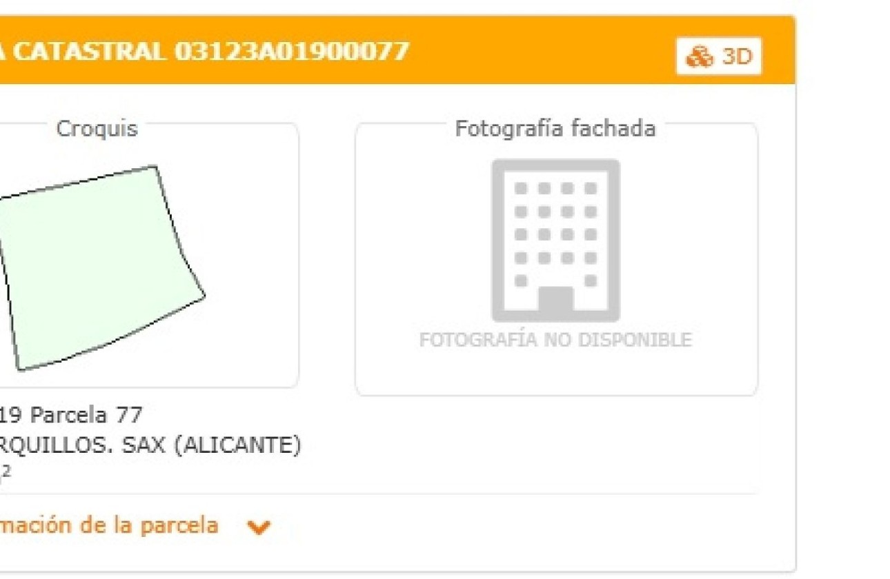 Venta - Parcela / Terreno -
Sax - SAX