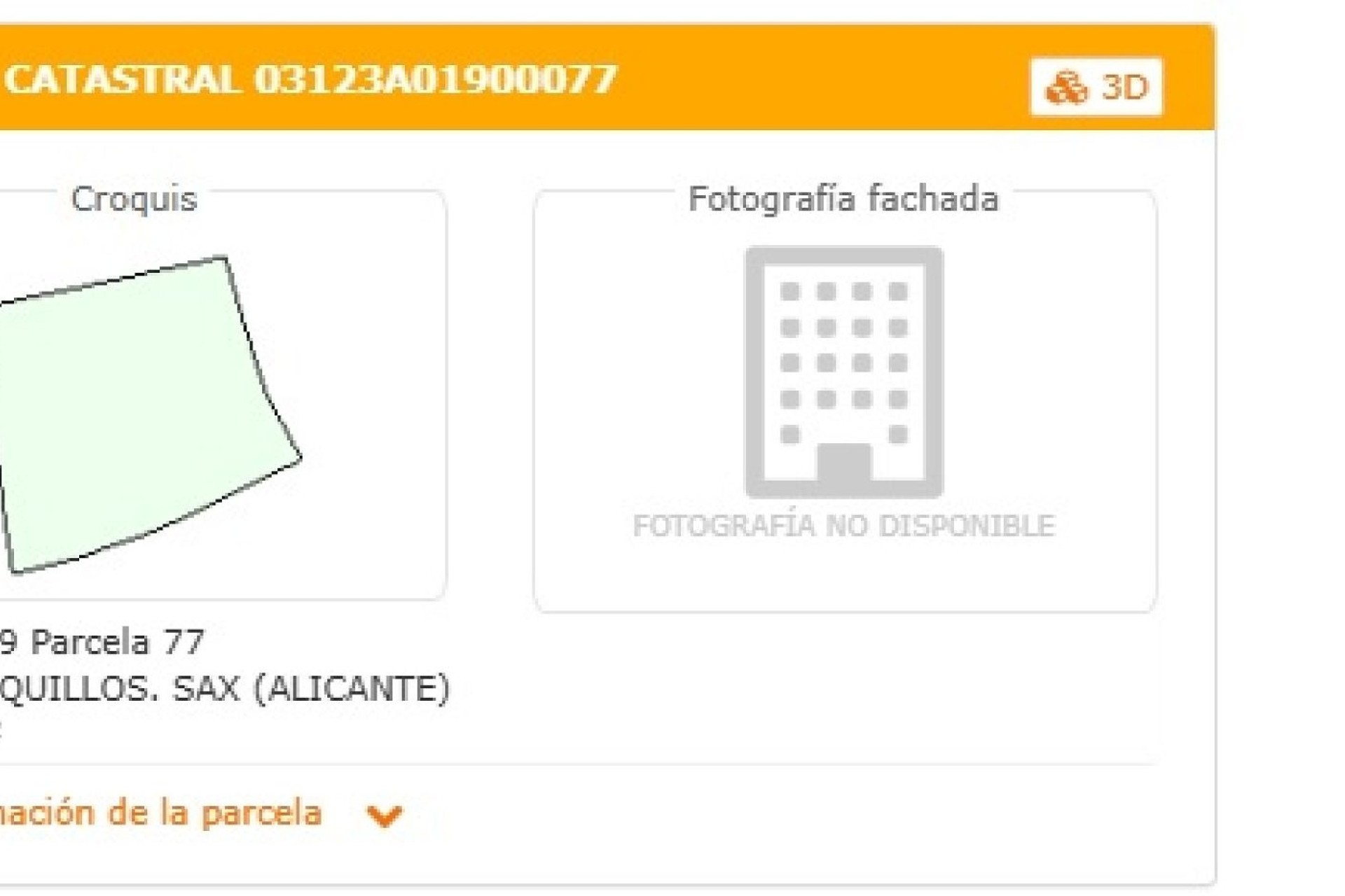 Venta - Parcela / Terreno -
Sax - SAX