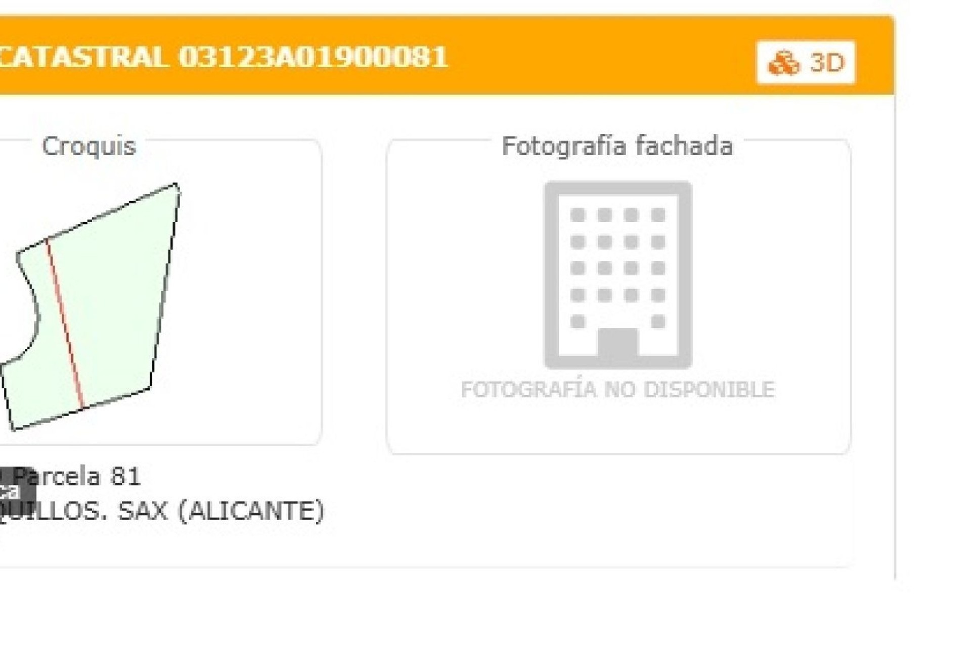 Venta - Parcela / Terreno -
Sax - SAX