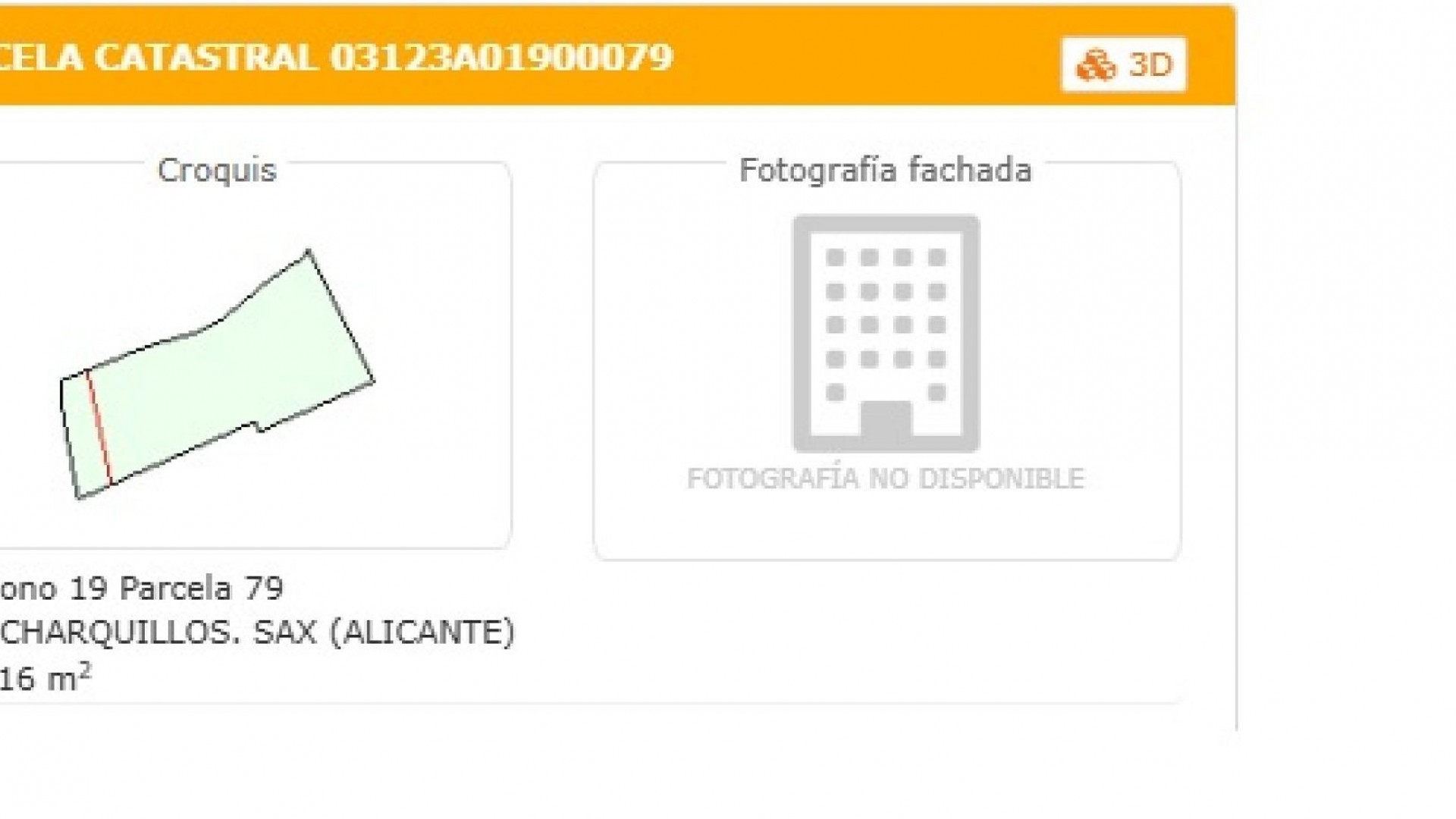 Venta - Parcela Terreno -
SAX