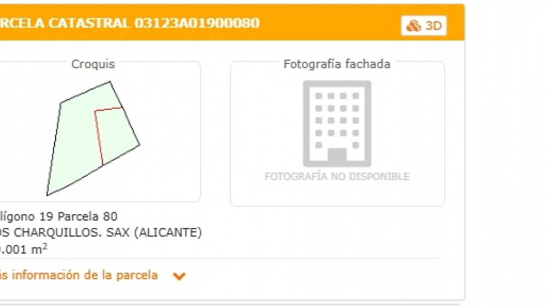 Venta - Parcela Terreno -
SAX