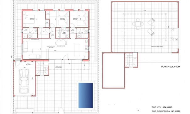 Nybyggd - Fristående villa -
Fuente Álamo - La Pinilla