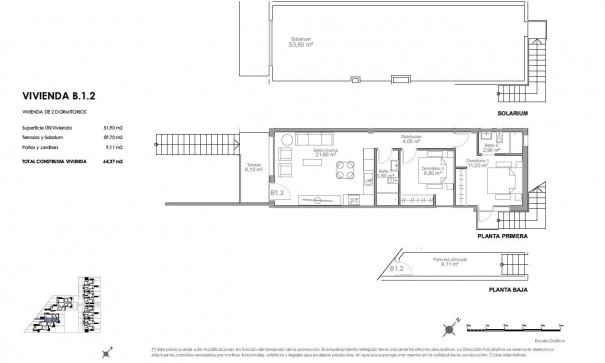 Nybyggd - Bungalow på översta våningen -
Puerto de mazarron - Playa Negra