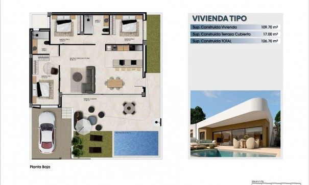Nowa konstrukcja - Willa w zabudowie bliźniaczej -
Dolores - pueblo