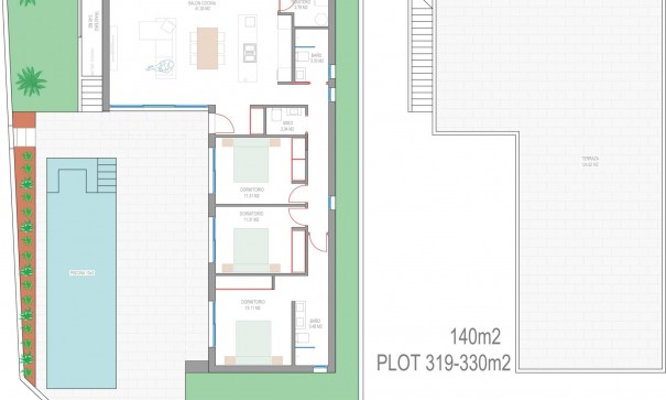 Nybyggeri - Fritliggende villa -
San Javier - Parque del doce