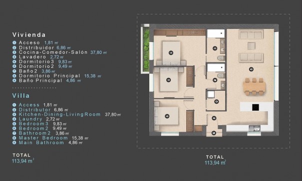 Nouvelle construction - Villa Individuelle -
Orihuela Costa - Las Filipinas