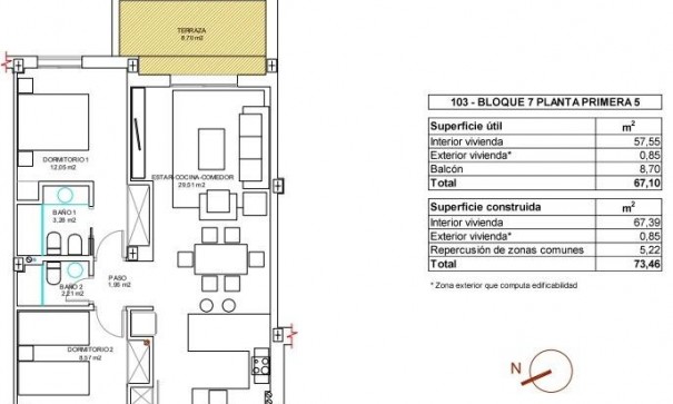 Nybyggd - Lägenhet lägenhet -
Vera - El Playazo