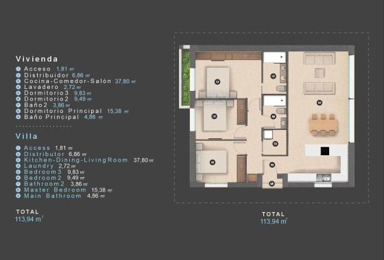 New Build - Freistehende Villa -
Orihuela Costa - Las Filipinas
