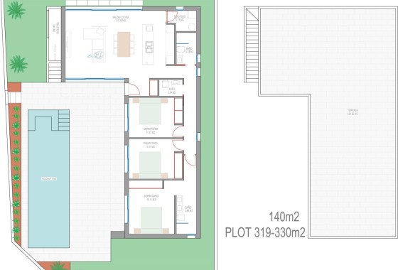 Obra Nueva - Chalet Independiente -
San Javier - Parque del doce