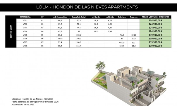 Venta - Apartamento piso -
Hondón de las Nieves
